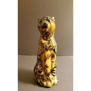 La Vie Patchwork Cat Sitting Figurine